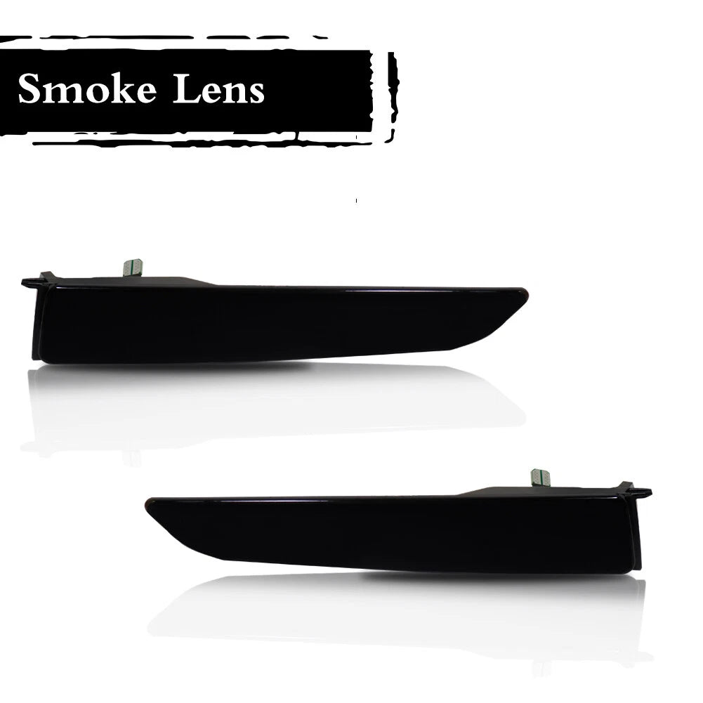 Smoked White LED Front Bumper Side Marker Signal Lights for Ford Fusion (2010–2012)