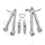 Set of 2 Silver Rear Foot Pegs Footrest Brackets for Suzuki GSXR 600 750 (2008–2010)