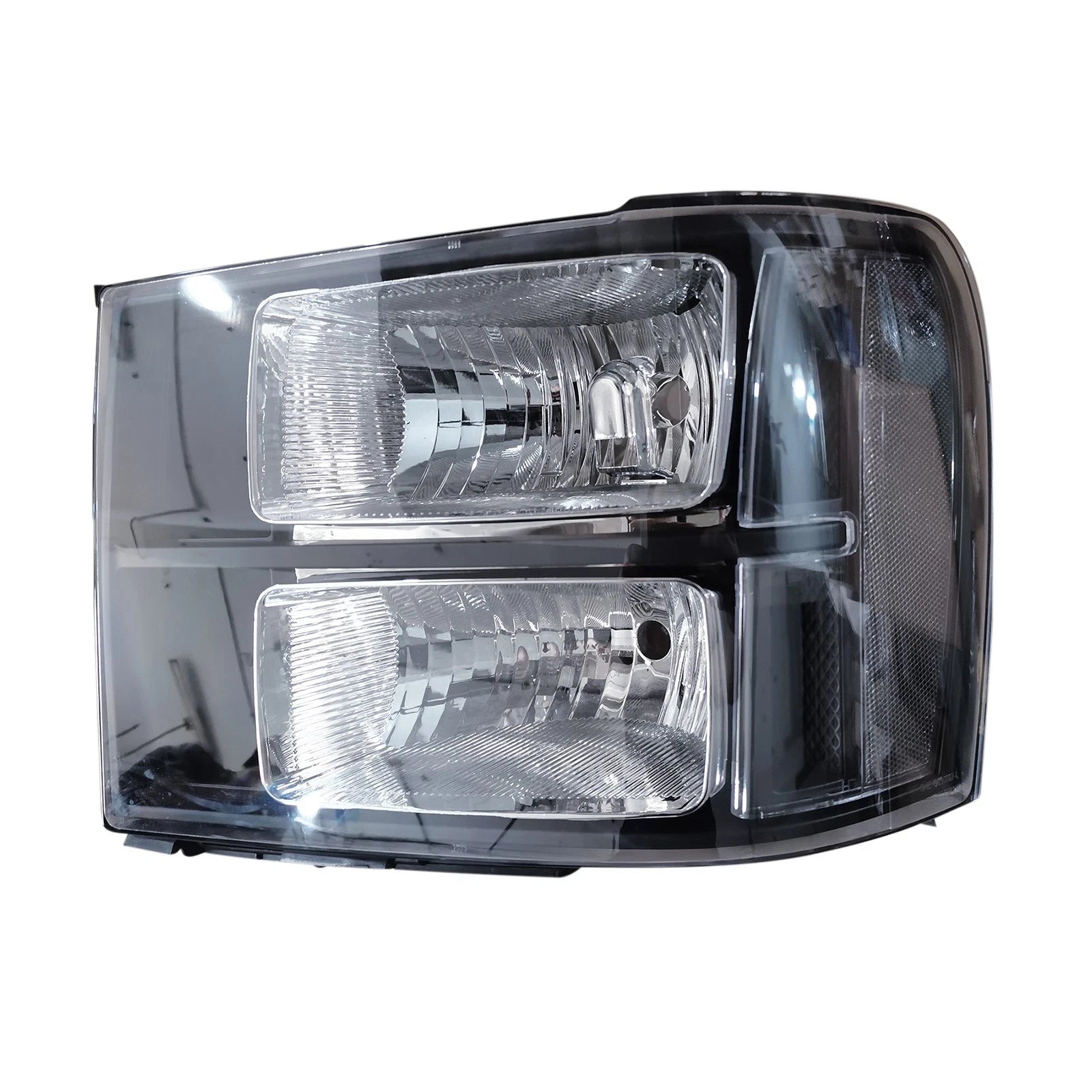 Set of 2 Black Headlights for GMC Sierra 1500 2500HD 3500HD (2007–2013)