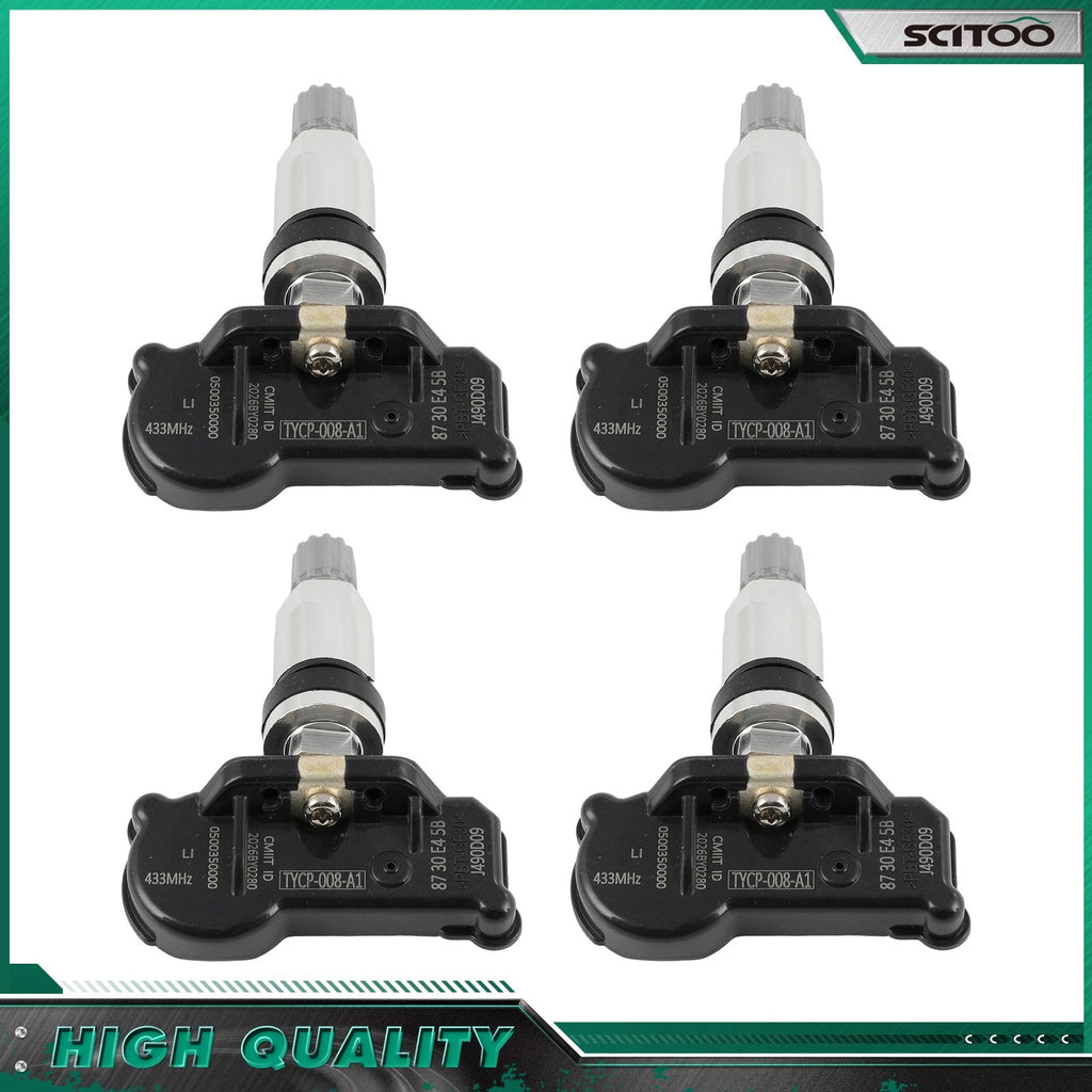 Set of 4 Tire Pressure Sensors for Chevrolet Cavalier (2006–2023) 433MHz