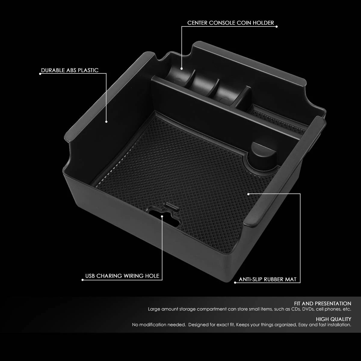 Center Console Storage Box Insert Tray for Nissan Maxima (2016–2017)