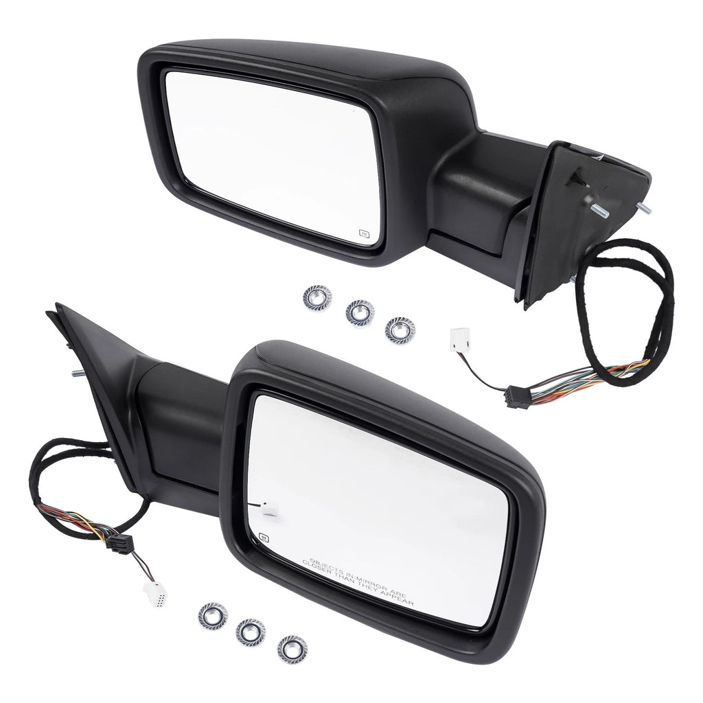 Pair Side Mirrors for Ram 1500 (2013–2019) Power Fold Heated Temp Sensor 68231241AI