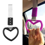 Black Heart JDM Tsurikawa Ring Handle Strap for Train Bus Drift Charm