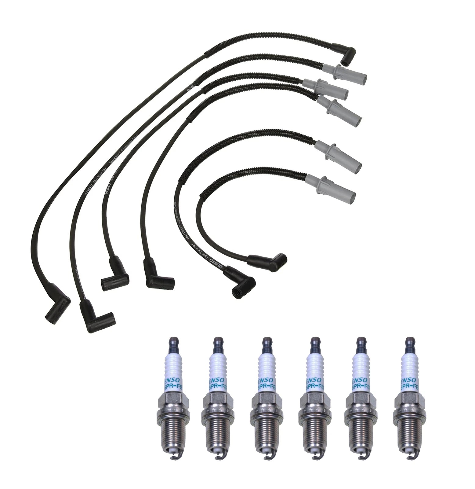 Denso 7mm Wire Set & 6 Iridium Spark Plugs for Dodge 3.9 V6