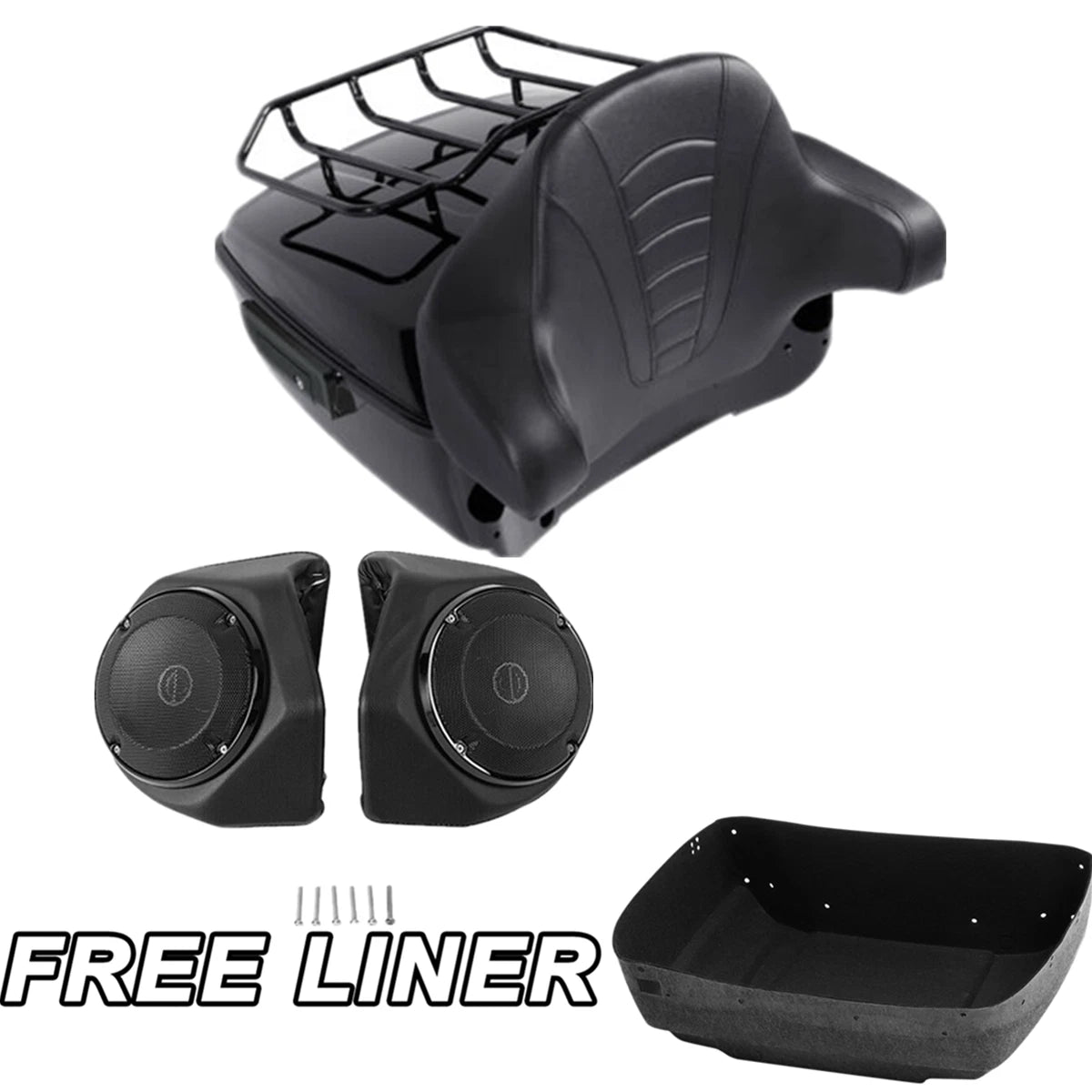 Trunk Rack Pad Speakers for Harley Electra Glide & Road King (2014–Present)