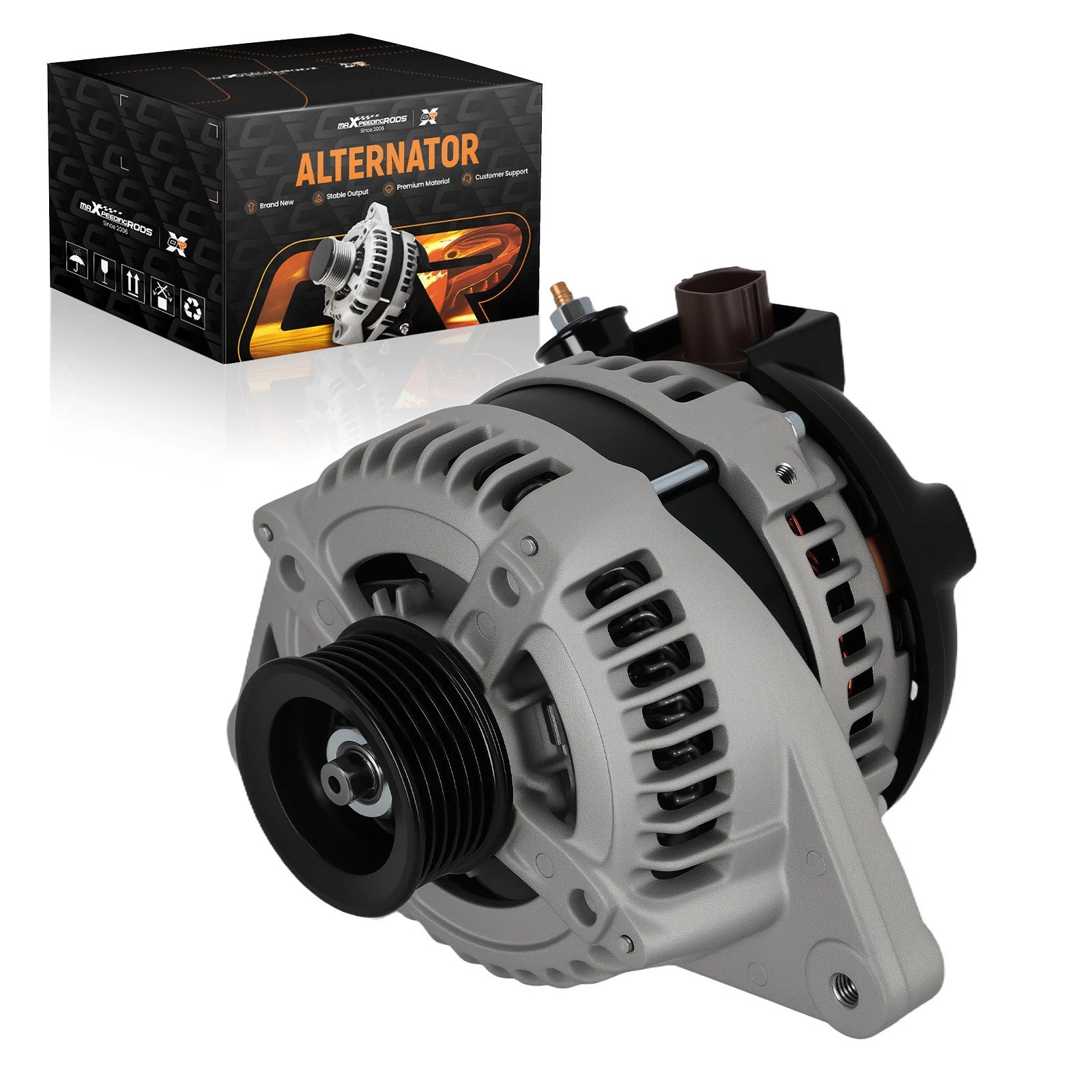 Alternator for Toyota Highlander V6 3.3L (2004–2007) 12V 100 Amp 104210-3620