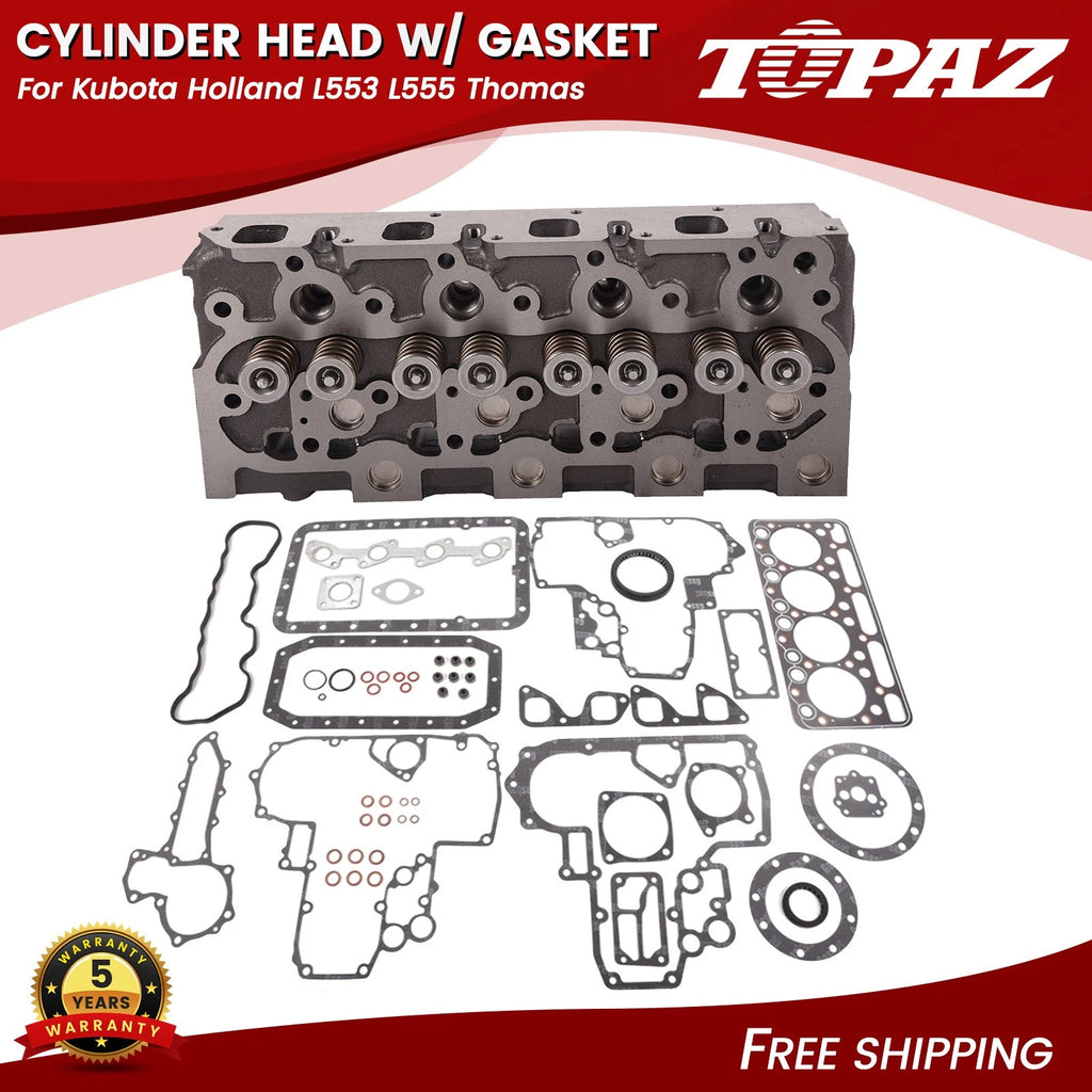 Cylinder Head with Gasket for Kubota L553 L555 