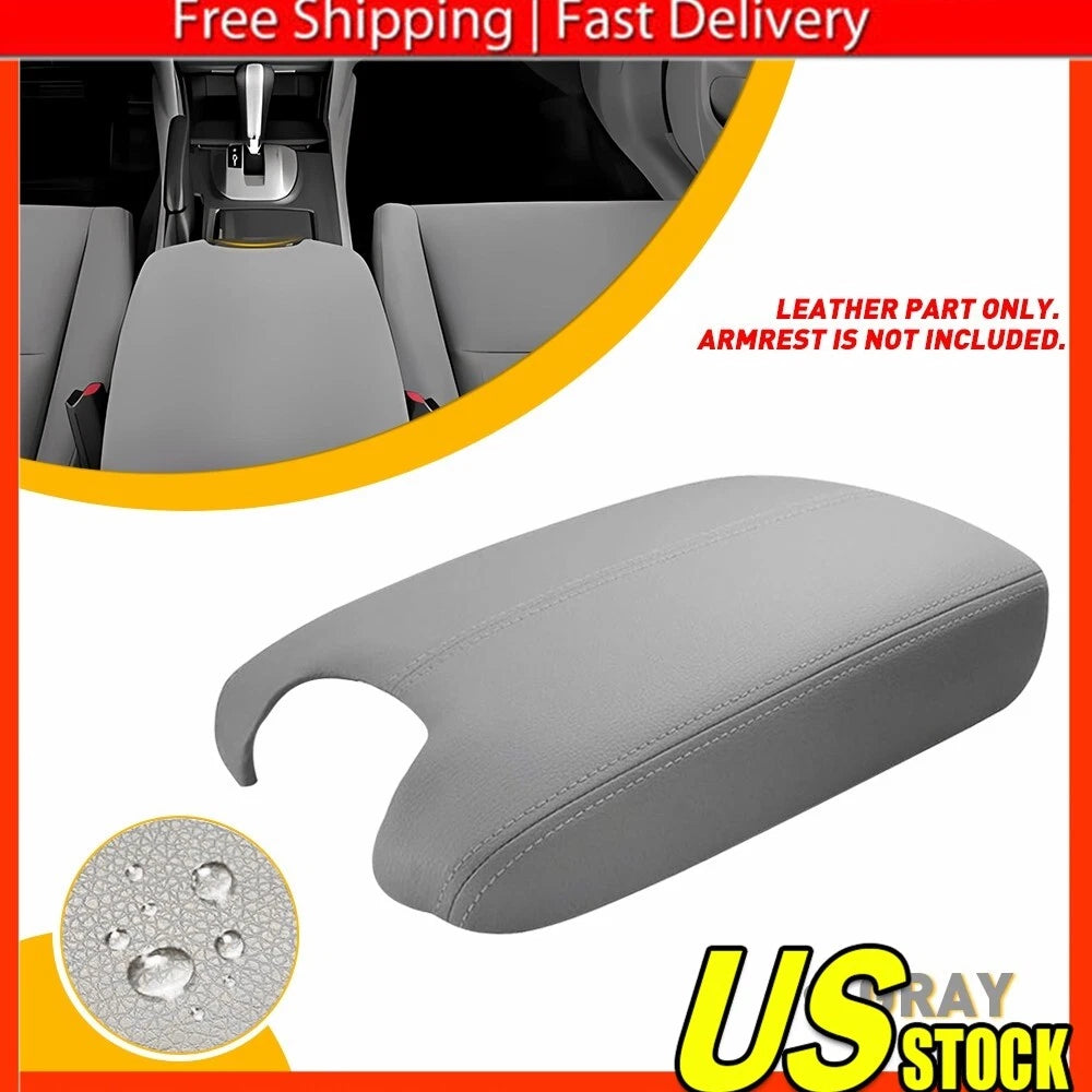 Center Console Armrest Lid Cover for Honda Accord (2008â2012) Gray Leather