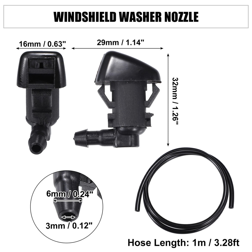 Set of 2 Windshield Washer Nozzles No.BT4Z17603A for Ford Edge (2012–2014)