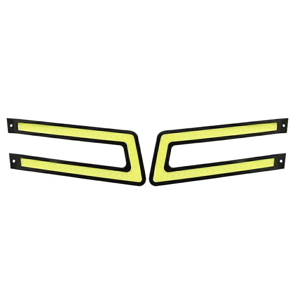 Pair White COB DRL LED Daytime Running Lights for Universal Cars
