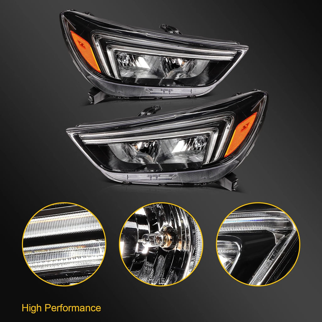 Pair Headlights for Buick Encore (2017–2022) Black Housing