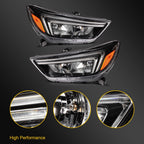 Pair Headlights for Buick Encore (2017–2022) Black Housing