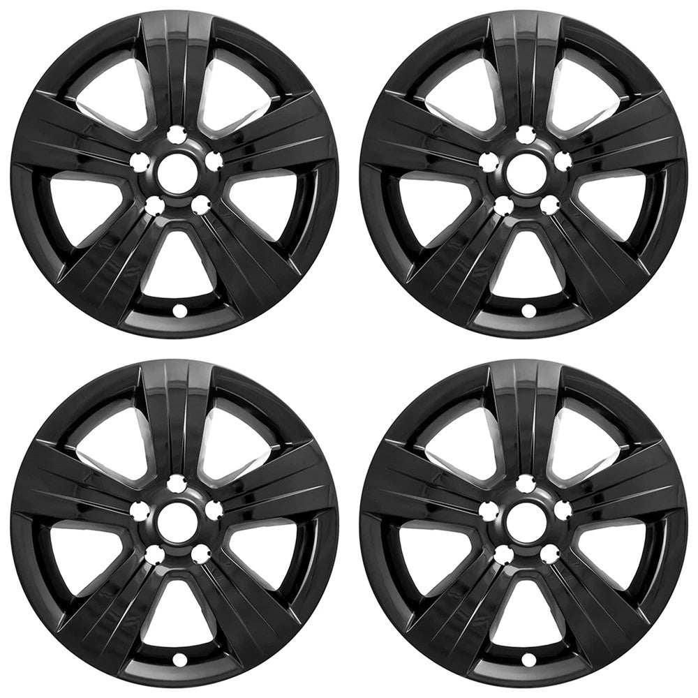 4 Gloss BLACK 17" Wheel Skins Hub Caps for 2011-17 PATRIOT COMPASS Alloy Rim