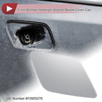 Front Right Washer Nozzle Cover Cap for Audi A6 (2005–2008) Silver Tone