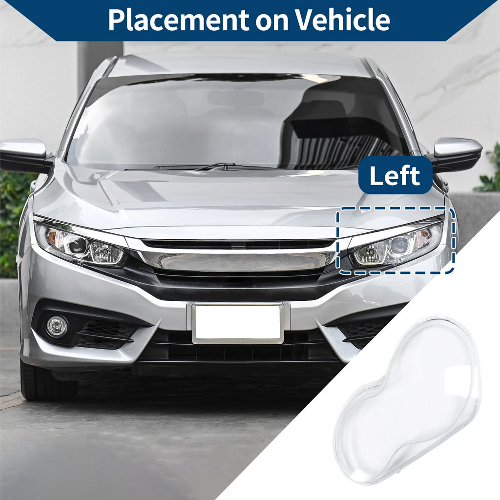 1 Pc Front Left Headlight Lens Cover for Mercedes-Benz (2003–2009) No. 2038203161 Clear