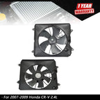 Set of 2 A/C Radiator Cooling Fan Assemblies for Honda CR-V (2007–2009)