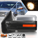 Left Side View Mirror for Ford F150 (2004–2014) - Powered, Heated, LED, Chrome