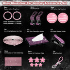 Rhinestone Car Interior Decor Set for Women Girls for All Makes (-)