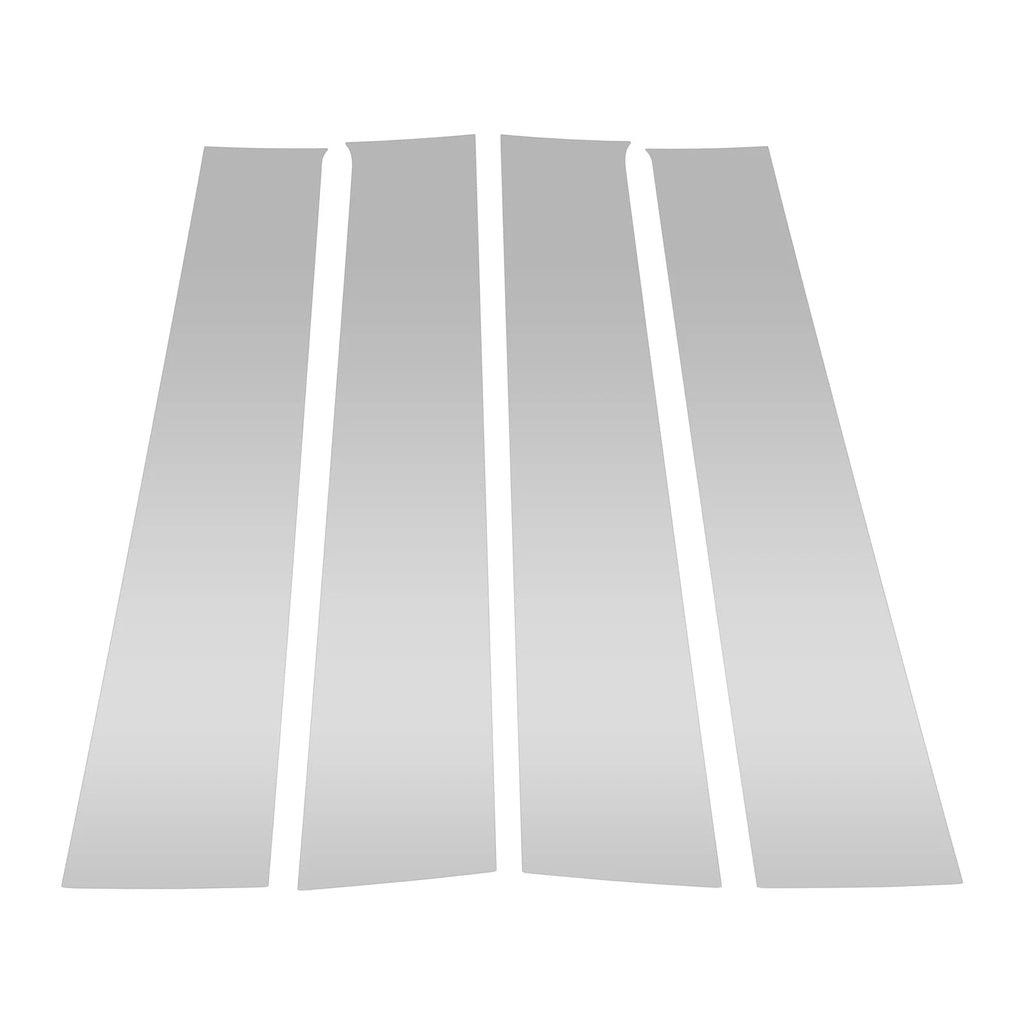 Set of 4 Pillar Window Trim for Dodge Ram (2009–2018) Silver Tone