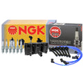 NGK DIS Ignition Coil Wires & 6 V-Power Spark Plugs for Hyundai Kia