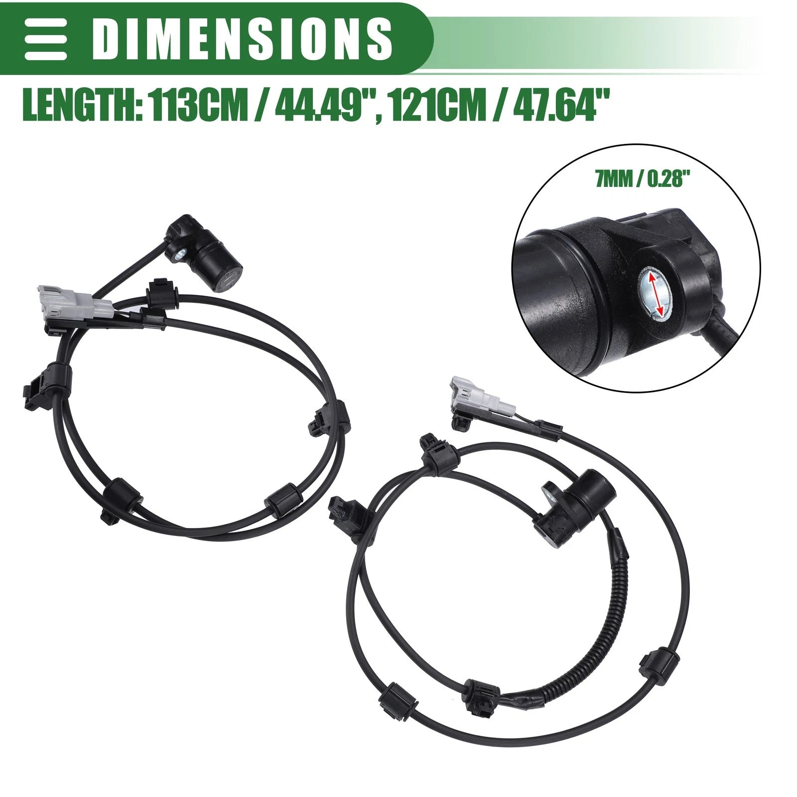 Set of 2 ABS Wheel Speed Sensors for Toyota 4Runner (No. 8954535030)