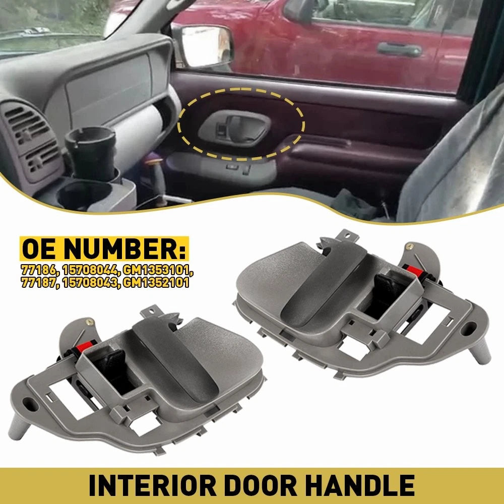 2X Interior Door Panel Handle Gray for Cadillac Escalade (1999–2000)