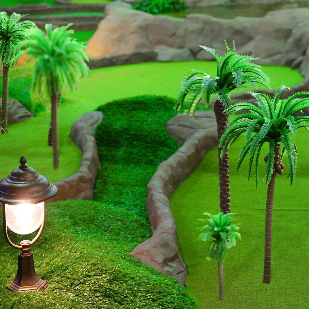 20pcs Coconut Palm Trees for Dioramas and Scenery