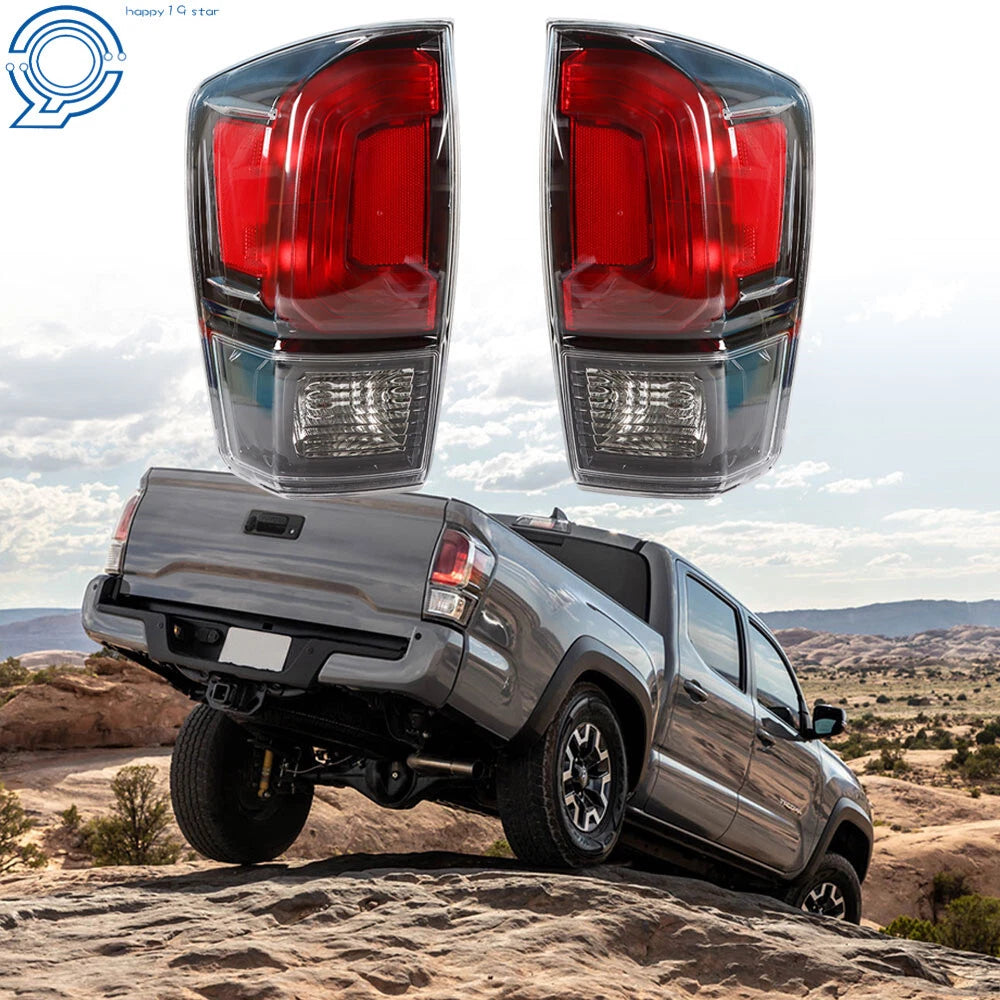 Set of 2 Tail Light Assemblies for Toyota Tacoma (2016–2020) Black Smoke