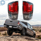 Set of 2 Tail Light Assemblies for Toyota Tacoma (2016–2020) Black Smoke