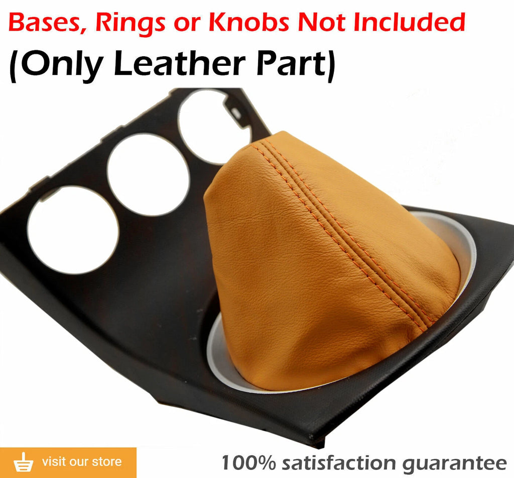 Leather Manual Shift Boot Cover for Nissan 350Z (2003–2008) Burnt Orange