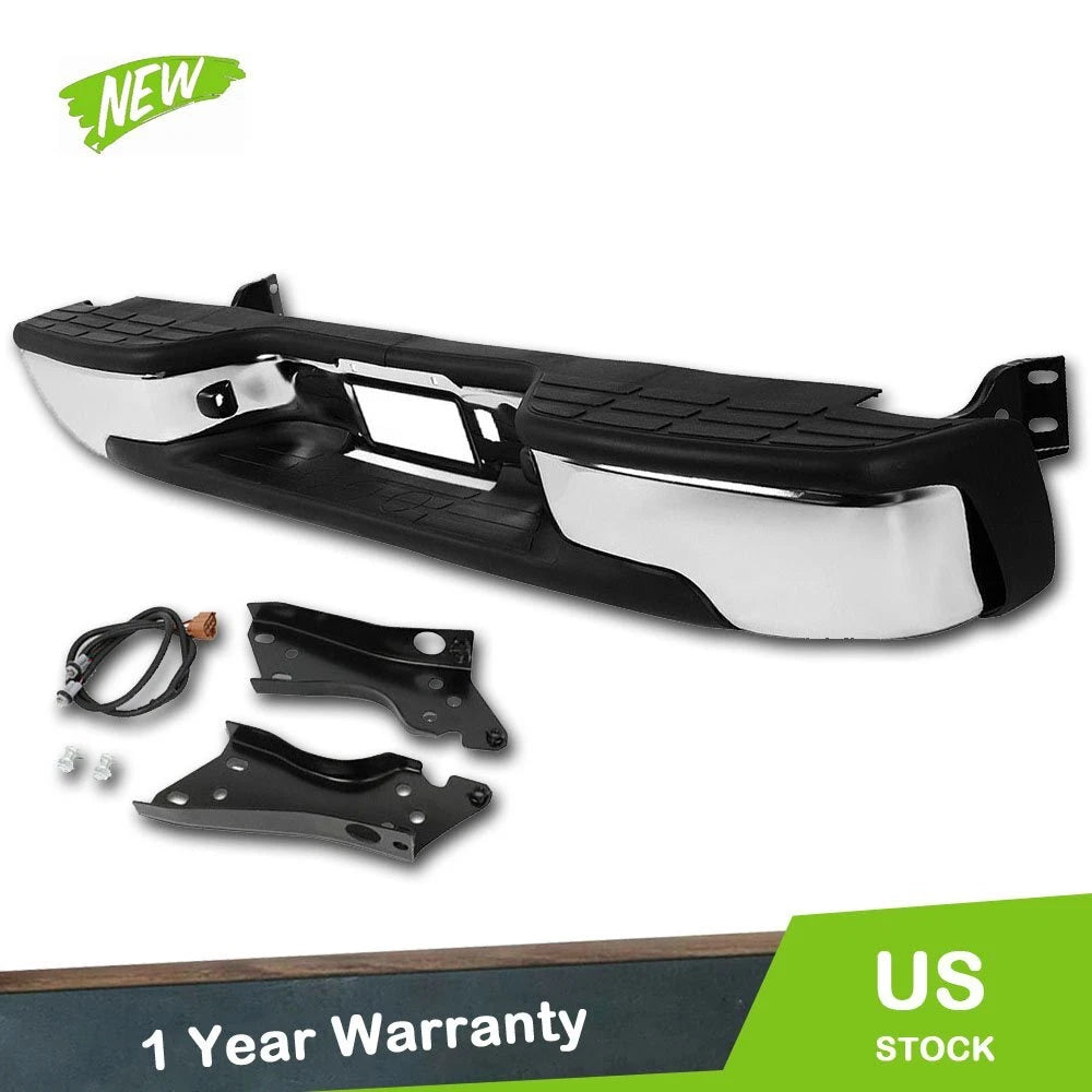Chrome Rear Bumper for Chevy Silverado GMC Sierra 1500 (1999–2006)
