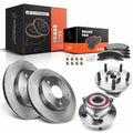 Front Disc Brake Rotor, Pads & Hub Bearing for Jeep Grand Cherokee