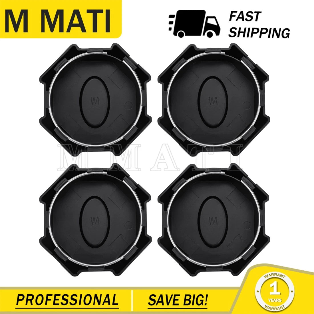 Set of 4 Wheel Center Rim Caps for Polaris ACE 570 (2016–2017, 2019)
