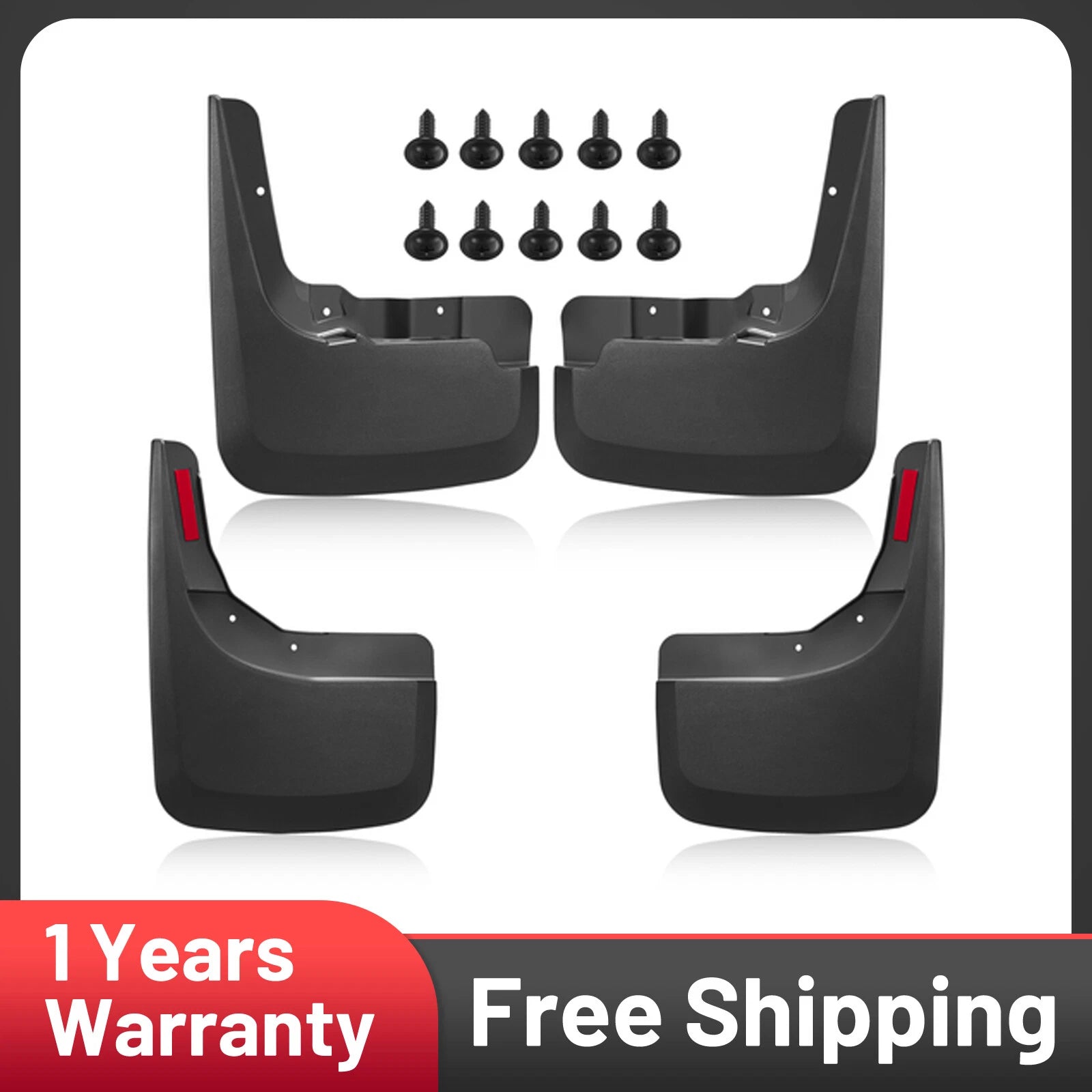 4x Mud Flaps Splash Guards for Chevrolet Silverado 1500 (2019–2021)