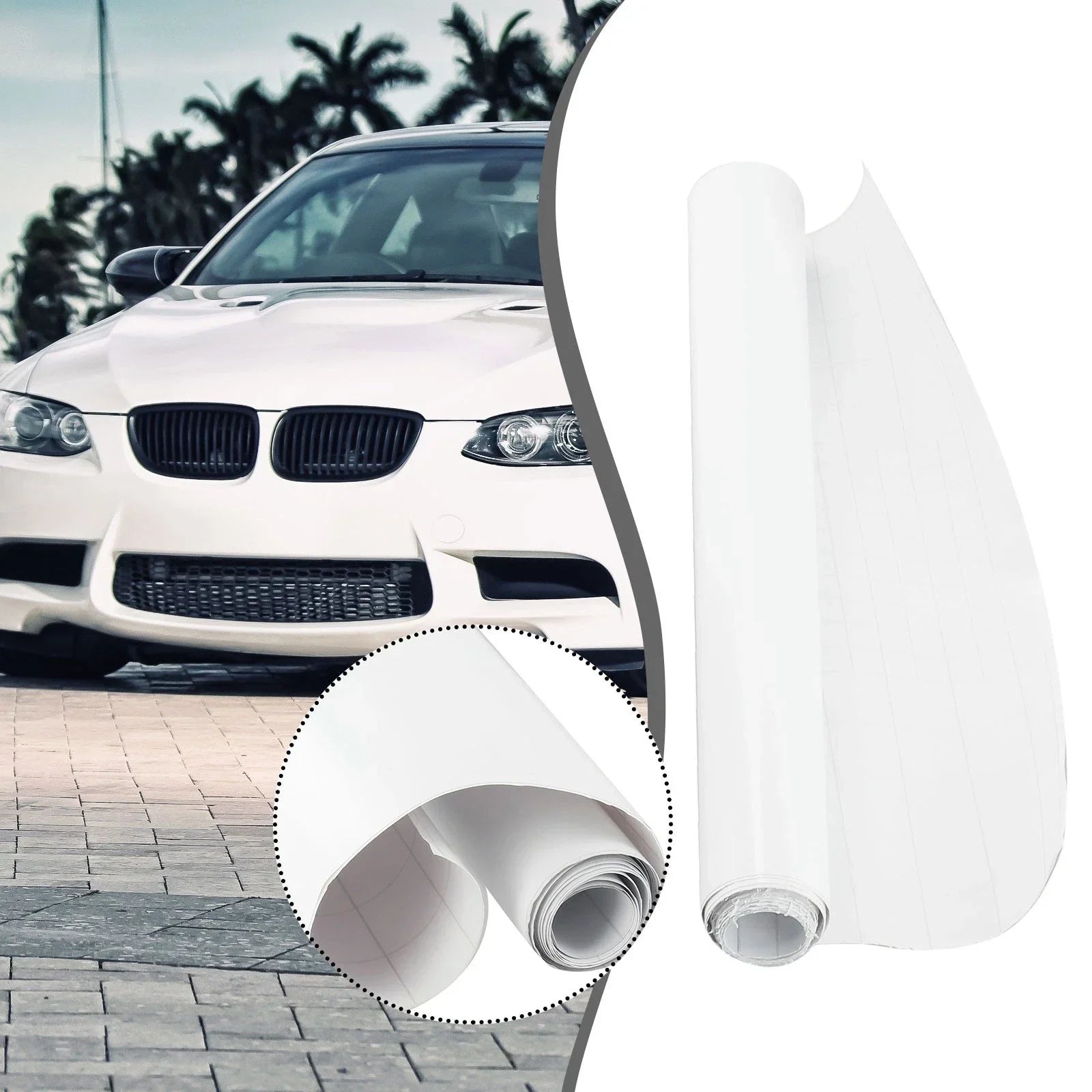 Car sticker 30150CM Gloss White Vinyl Film UV-resistant