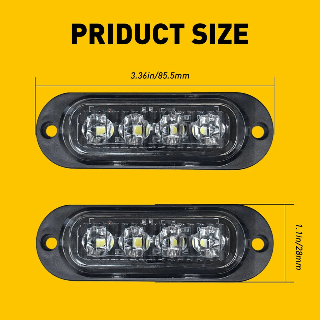 LED Oval Side Marker Lights Clearance Lamp for Truck Trailer