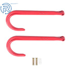 2PC Heavy Duty J Hook Clevis for Wrecker Roll Back (Grade 80, 7100lbs)
