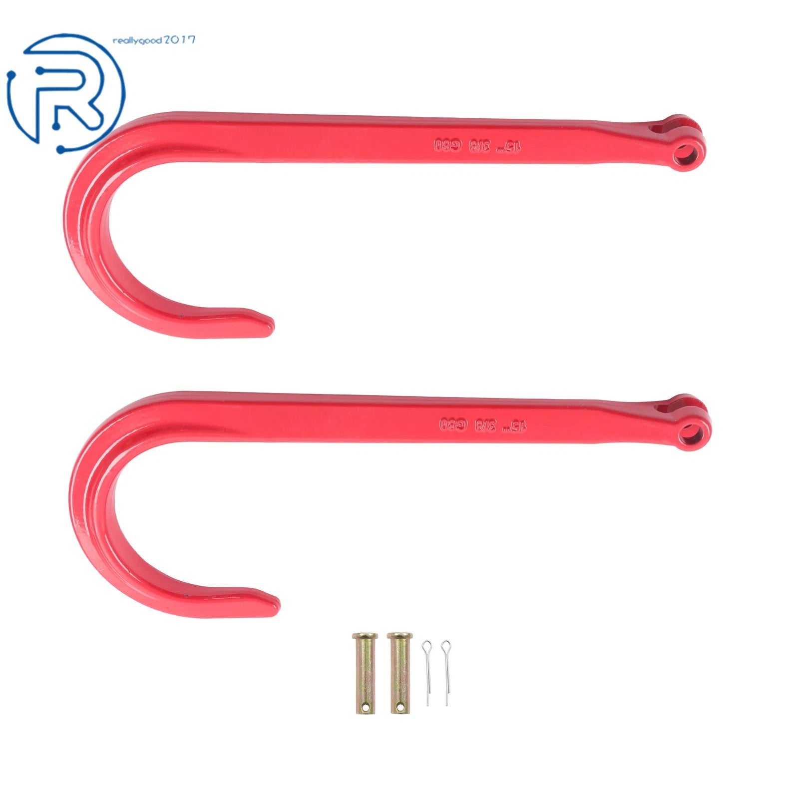 2PC Heavy Duty J Hook Clevis for Wrecker Roll Back (Grade 80, 7100lbs)