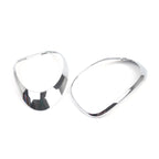 Pair Chrome Taillight Trim Ring Bezel for Fiat 500L (2014–2020)