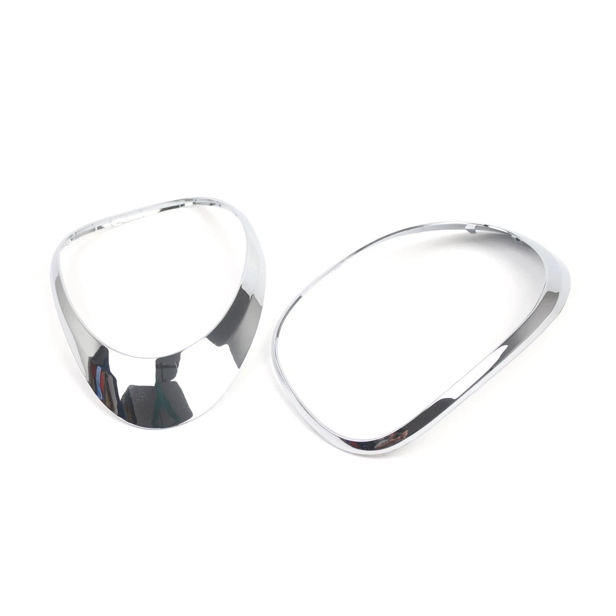 Pair Chrome Taillight Trim Ring Bezel for Fiat 500L (2014–2020)