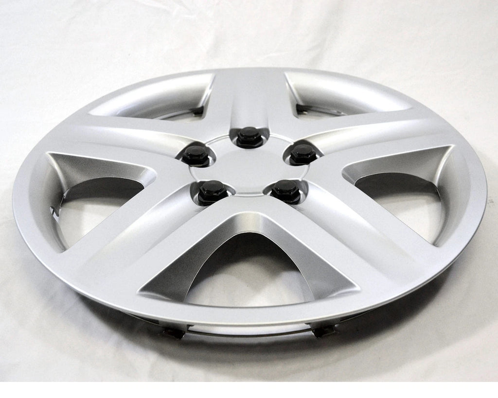 Wheel Covers Set of Four 17 Inch Silver ABS Push-On for (2005–2015)