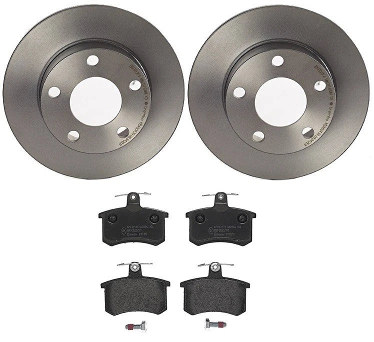 Brembo Rear Brake Kit with Low Met Pads & Disc Rotors for Audi A4 Quattro (1996–2001)
