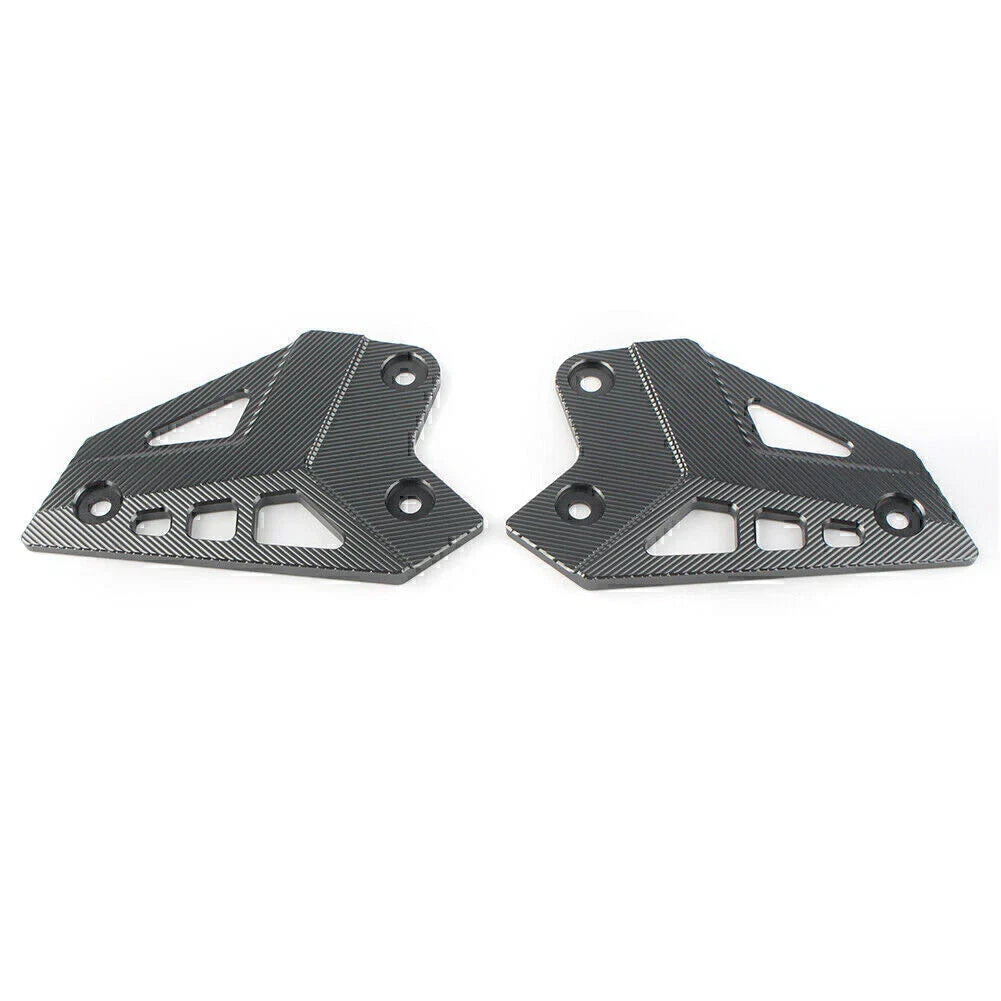 CNC Gray Rear Foot Peg Heel Guard Covers for Kawasaki Z900 (2017-2019)