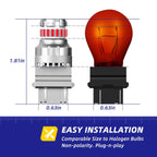 2X LED Strobe Brake Light Bulbs