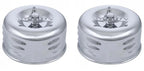 2 BBL Barrel Air Cleaners Chrome Louvered with Tri-Bar Nut for Universal (1900–9999)