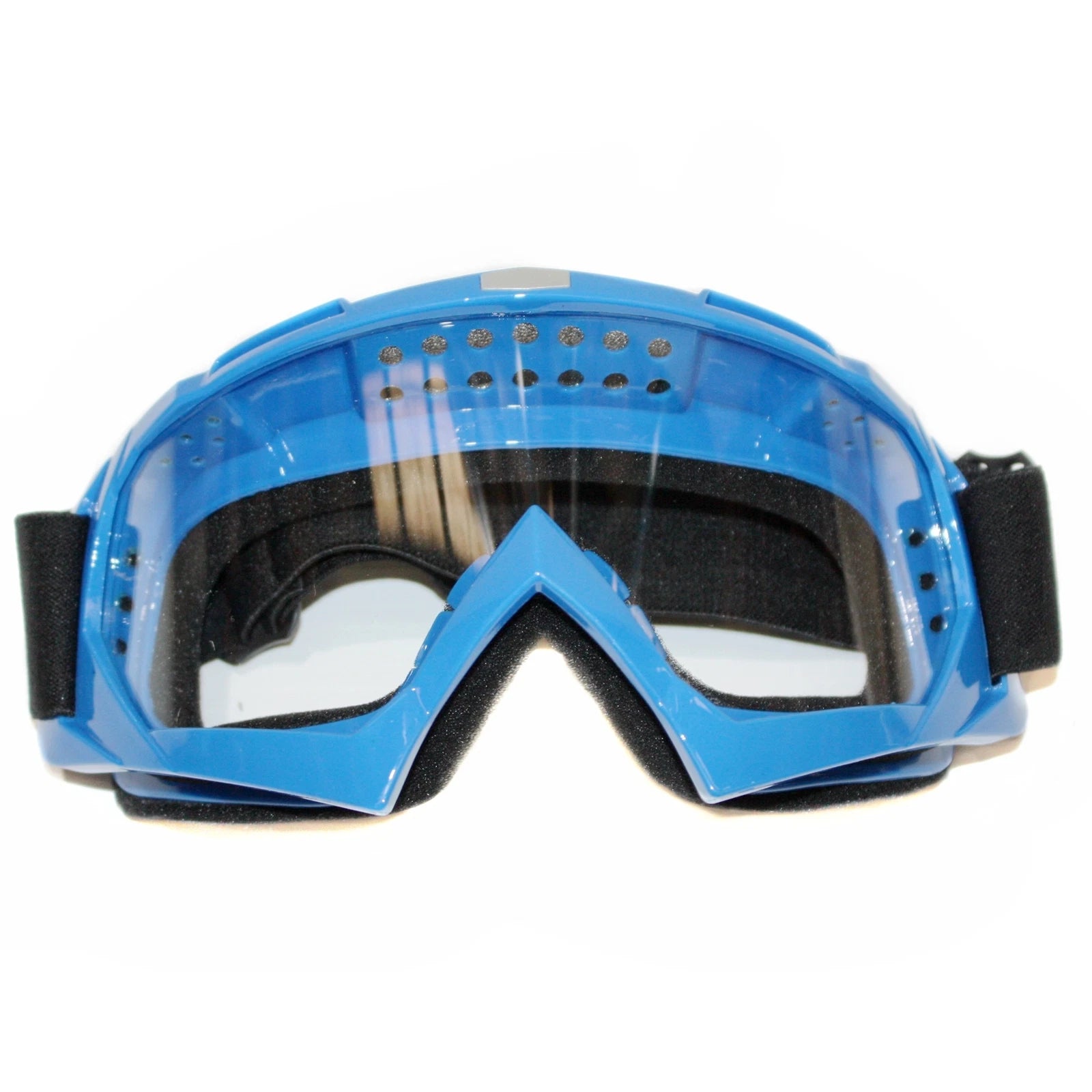 Clear Blue Motocross Goggles for Dirt Pit Bike (Anti-Fog, UV Protection)