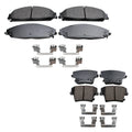 Set of 4 Akebono Ceramic HD Brake Pads for Dodge 300, Challenger, Charger, Magnum (2011–2023)
