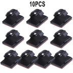 10X Self-Adhesive Wire Tie Cable Clamp for Dash Cam