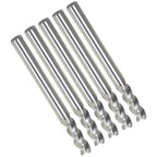 Set of 5 Aluminum 3/16" 3 Flute Carbide End Mills