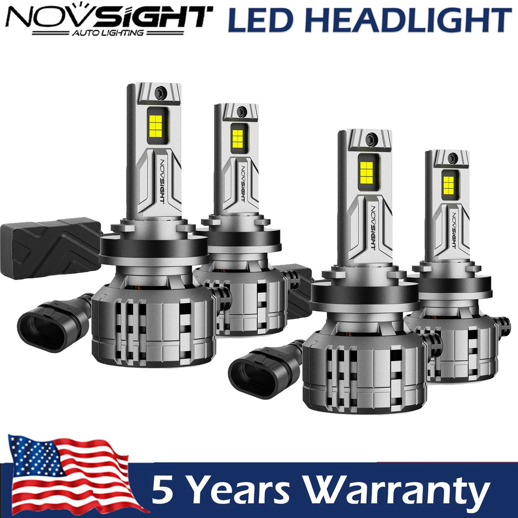 4X H11 LED Headlight Bulbs for High Low Beam (200W, 40000LM)